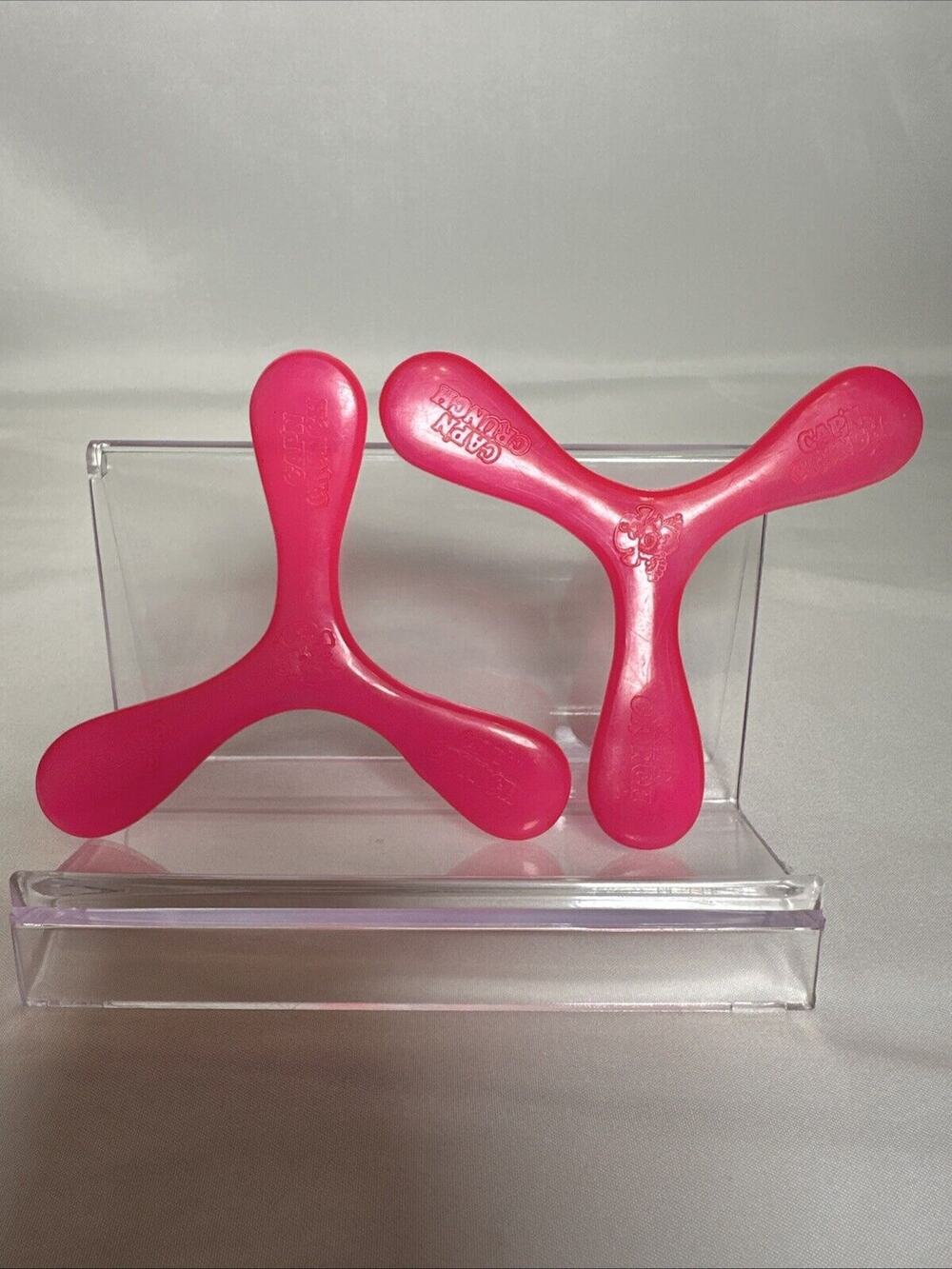 Vintage Cap'n Crunch Cereal Prize / Premium Pink Boomerang Circa 1990 Lot Of 2